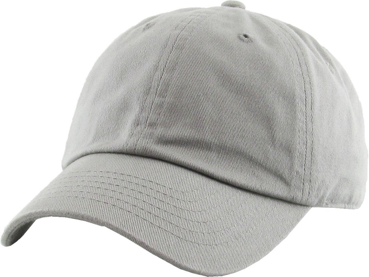 Light Gray youth low profile front view
